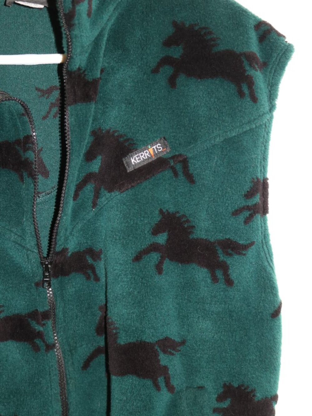 Women's Large Kerrits zip up vest with horse pattern. New.